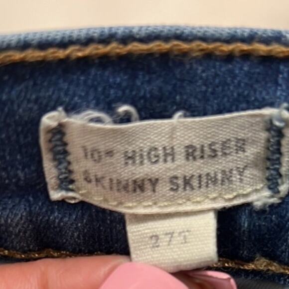 Madewell 10” High Riser Distressed Raw Hem Skinny Jeans - Picture 6 of 7